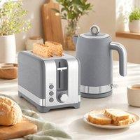 STILVORA Kettle & Toaster Set with Rapid Boil in Grey