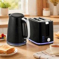 STILVORA Kettle & Toaster Set with Rapid Boil in Black