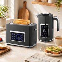 STILVORA Kettle & Toaster Set with Touch Controls in Grey