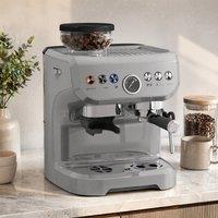 STILVORA 3-in-1 Coffee Machine with Grinder & Milk Frother in Silver