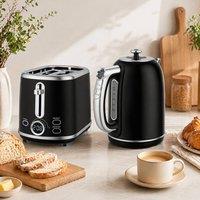 STILVORA Kettle & Toaster Set with Temperature Control in Black