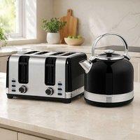 STILVORA Kettle & Toaster Set with Rapid Boil in Black