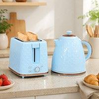 STILVORA Kettle & Toaster Set 1.7L 2 Slice Blue