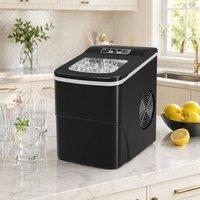 STILVORA Countertop Ice Maker 12 kg with Self-Cleaning in Black