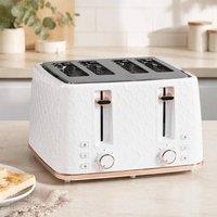 STILVORA Four Slice Toaster with Reheat & Defrost in White