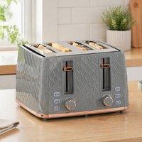 STILVORA 4-Slice Toaster with Reheat & Defrost in Grey