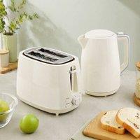 STILVORA Kettle & Toaster Set 1.7L 2 Slice in Cream