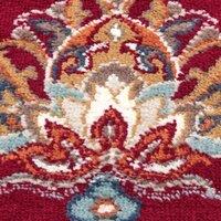 THE RUGS Orient Rug Caracci Vintage Floral Design Low Pile Living Room in Red | Size: 80 cm x 120 cm