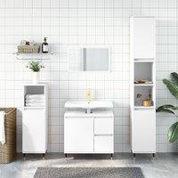 Berkfield Home 3 Piece Bathroom Furniture Set White Engineered Wood
