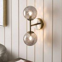 Pagazzi Tamara 2-Light Antique Brass Wall Light in Gold