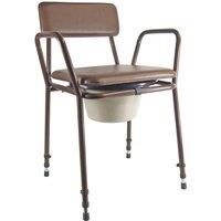 Aidapt Essex Height Adjustable Commode Chair Brown