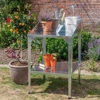 Primrose Traditional 2 Tier Greenhouse Workstation Silver