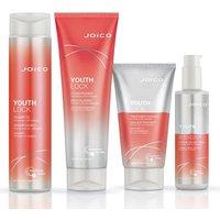 JOICO YouthLock Shampoo 300ml, Conditioner 250ml, Treatment Masque 150ml & Anti-Frizz Blowout Crme 177ml Pack in Clear