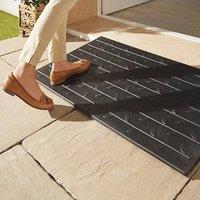 Coopers of Stortford Slip-Resistant Rubber Threshold Ramp for Indoor & Outdoor Use in Black