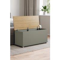 Home Discount Vida Designs Arlington Storage Ottoman Contemporary Bedroom Furniture in Grey