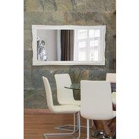 MirrorOutlet Hamilton White Shabby Chic Decorative Design Large Wall Mirror 137cm x 76cm | Size: 137 cm x 76 cm