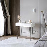 CARME HOME Piper White 2 Drawers Dressing Table