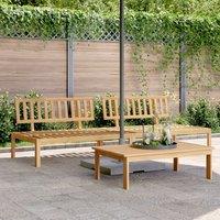 Berkfield Home Garden Pallet Middle Sofas 2 pcs Solid Wood Acacia in Brown
