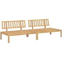 Berkfield Home Garden Pallet Middle Sofas 2 pcs Solid Wood Acacia in Brown