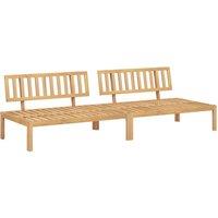 Berkfield Home Garden Pallet Middle Sofas 2 pcs Solid Wood Acacia in Brown