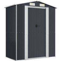 Berkfield Home Garden Shed Anthracite 192x108x223 cm Galvanised Steel in Dark Grey | Size: 192 x 108 x 223 cm