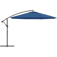 Berkfield Home Elegant Cantilever Umbrella with Aluminium Pole 350 cm Blue