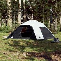 Berkfield Home White Family Tent Dome 6-Person White Blackout Fabric Waterproof