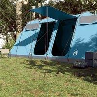 Berkfield Home Modern Family Tent Tunnel 10-Person Blue Waterproof