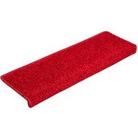 Berkfield Home Stair Mats 10 pcs 65x21x4 cm Red | Size: Medium