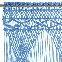 Berkfield Home Macrame Curtain Blue 140x240 cm Cotton