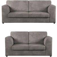SNUG FURNITURE BIRMINGHAM LTD Chicago Jumbo Cord 3+2 Sofa Set in Grey