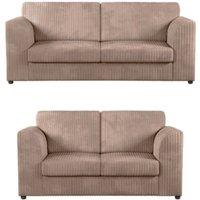 SNUG FURNITURE BIRMINGHAM LTD Chicago Jumbo Cord 3+2 Sofa Set in Camel
