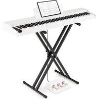 Costway 88-Key Keyboard Piano Set Full Size Semi-weighted Digital Piano in White