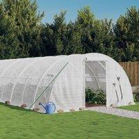 Berkfield Home Greenhouse with Steel Frame White 32 m 8x4x2 m