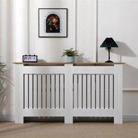 SPETLEK Designs Large Radiator Cover Vertical Slat in White | Size: 0.6m2