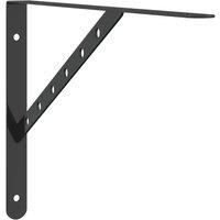 Kelvenix Shelf Brackets 4 pcs 40x2.5x25 cm in Black | Size: 10000mm x 520mm
