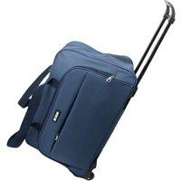 FLAVORA Blue Wheeled Folding Travel Duffle Holdall | Size: 0.6m2