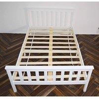 SPETLEK SINGLE BED PINE FRAME in White