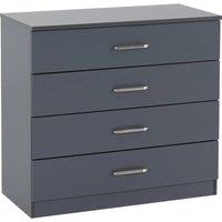 FORGEVIO Dark Grey Metal 4 Drawer Storage Chest