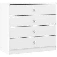 FORGEVIO White Gloss 4 Drawer Bedroom Storage Chest
