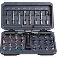 Havendro 42-in-1 Magnetic T-Handle Ratchet Screwdriver Set in Black