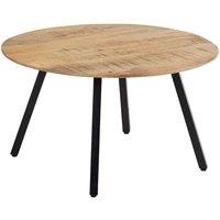FORGEVIO Coffee Table Natural Mango Wooden Top Home Living Furniture in Brown