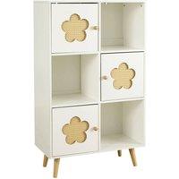 FORGEVIO Storage Cabinet 3 Doors 3 Shelves Home Organiser Unit White