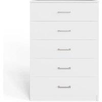 FORGEVIO 5 Drawer Chest White modern