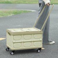 EONLION Green Folding Shopping Trolley Boot Cart | Size: 100 cm