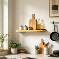 EONLION 30CM 8PCS Floating Shelf Brackets in Black | Size: 1000mm 2000mm