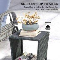 Kelvenix 2-Tier Outdoor Coffee Table Grey | Size: 0.6m2