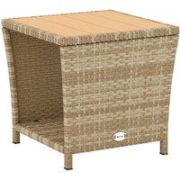 Kelvenix 2-Tier Outdoor Coffee Table Khaki | Size: 0.6m2
