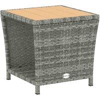 Kelvenix 2-Tier Outdoor Coffee Table Light Grey | Size: 0.6m2