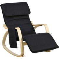 Kelvenix Linen black Modern Rocking Lounge Chair | Size: 0.6m2